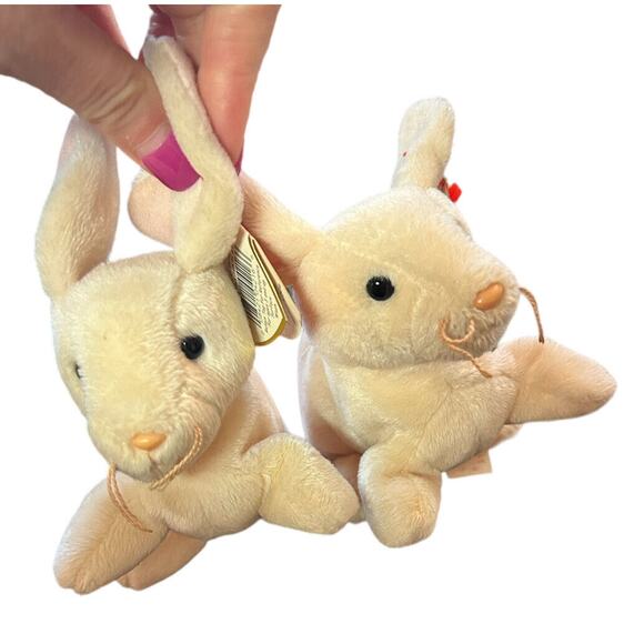 Set‎ of 2: TY Beanie Baby Nibbler 1998 1999 TAG ERROR- Vintage and Retired! - Picture 1 of 16